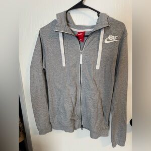 Nike Heather Gray Full-Zip Sweatshirt